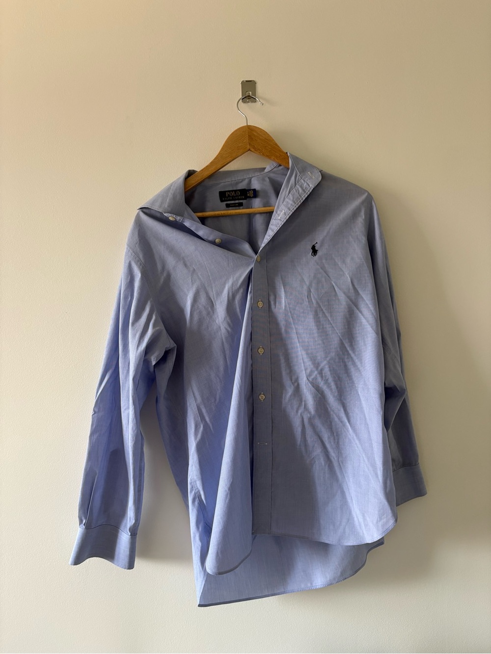 Polo Ralph Lauren Light Blue Long Sleeve Button Up Easy Care 15 1/2 32/33